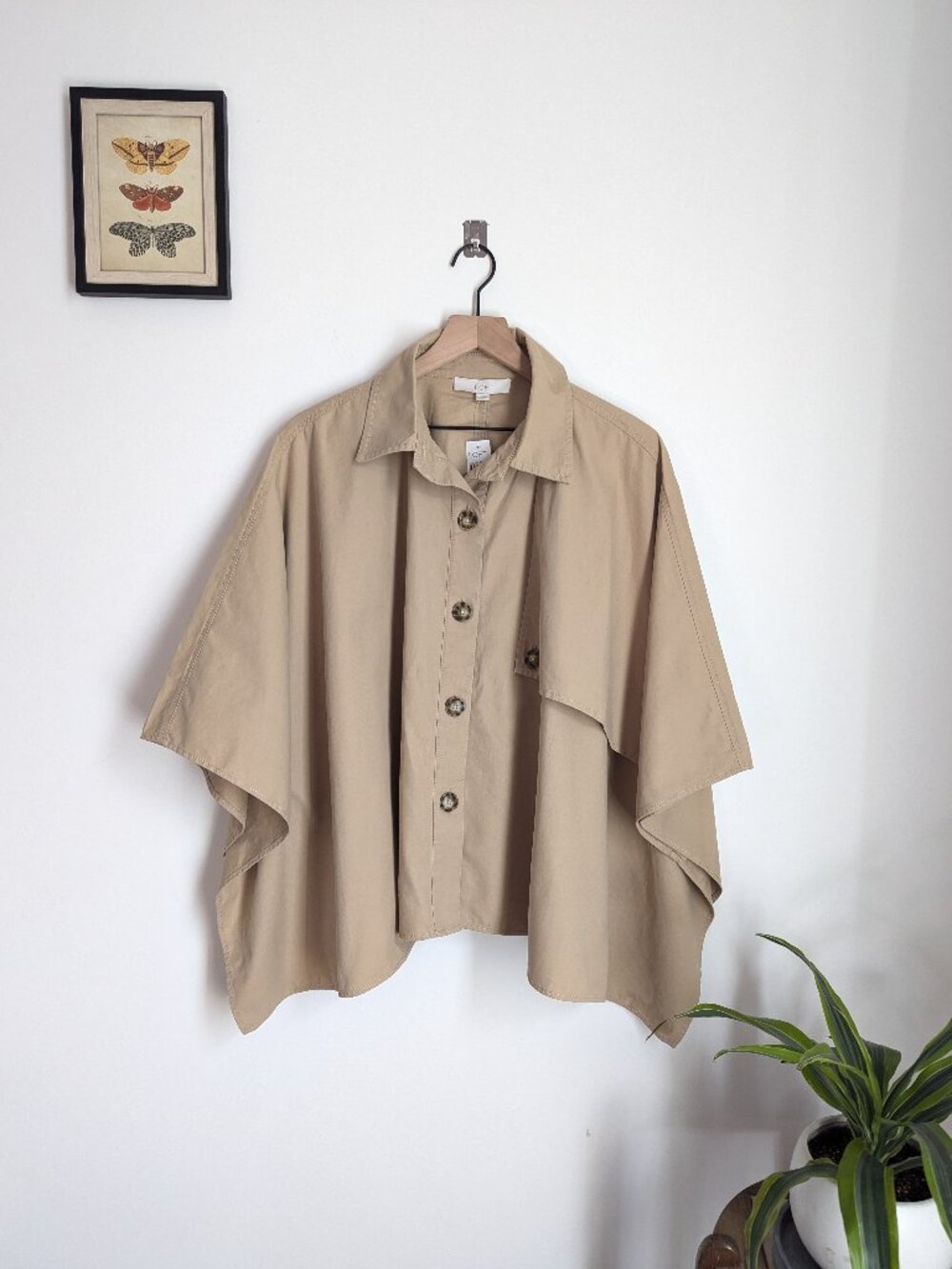 NWT Loft Trench Cape Tan Onesize